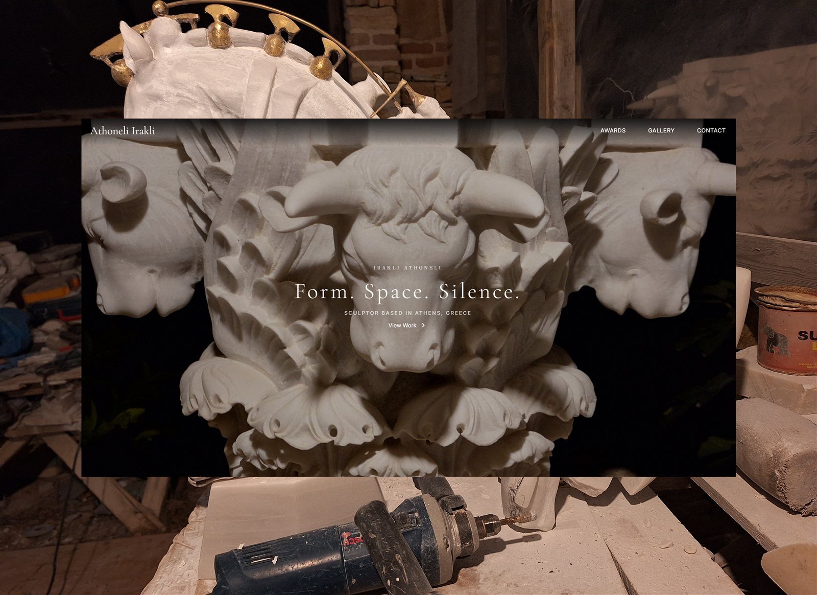 Athoneli Art website designed by Florium Studio