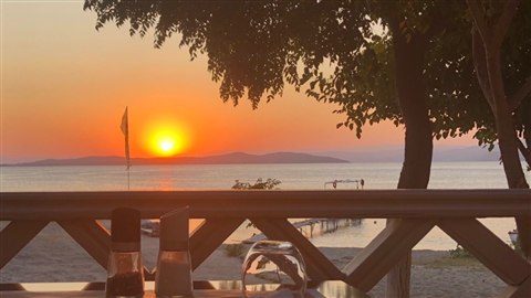 Sunset over Ouranoupoli, Greece